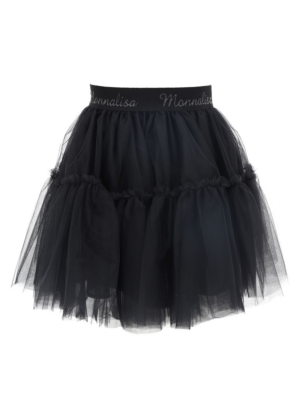 MONNALISA Silk-touch tulle skirt black-17AGON