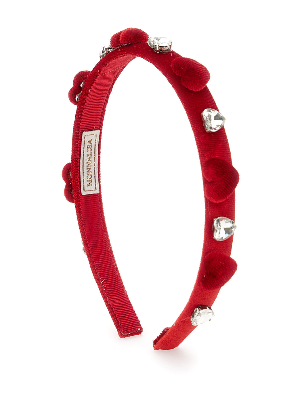 MONNALISA Red Velvet hairband for girl-17B007