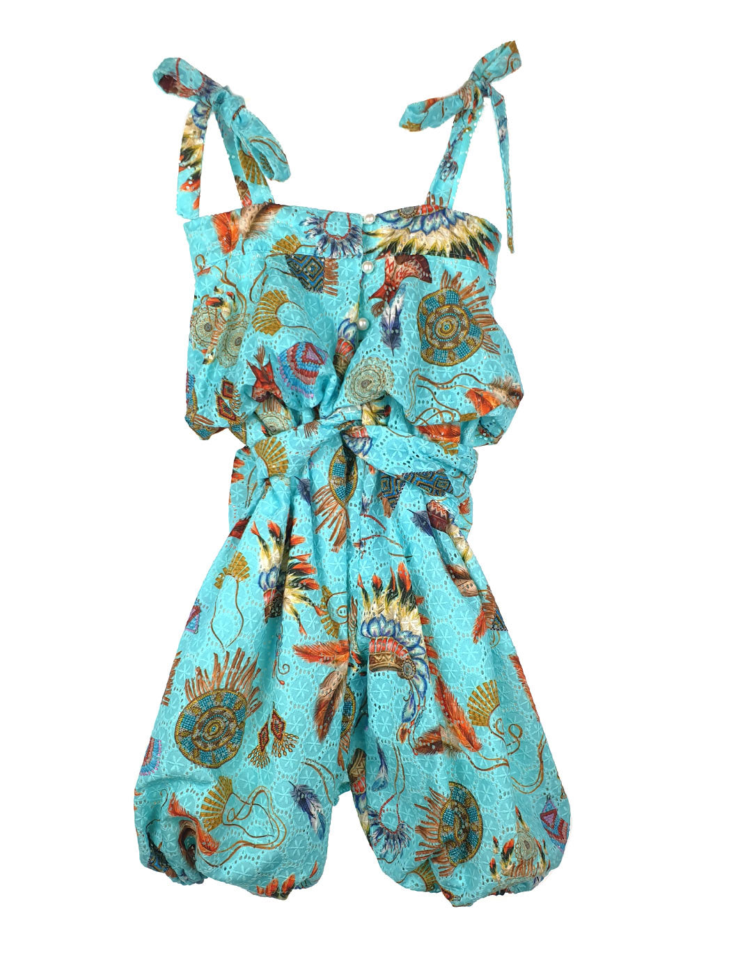 Baby Girl's Cotton Jumpsuit - MEXICO Multicolor