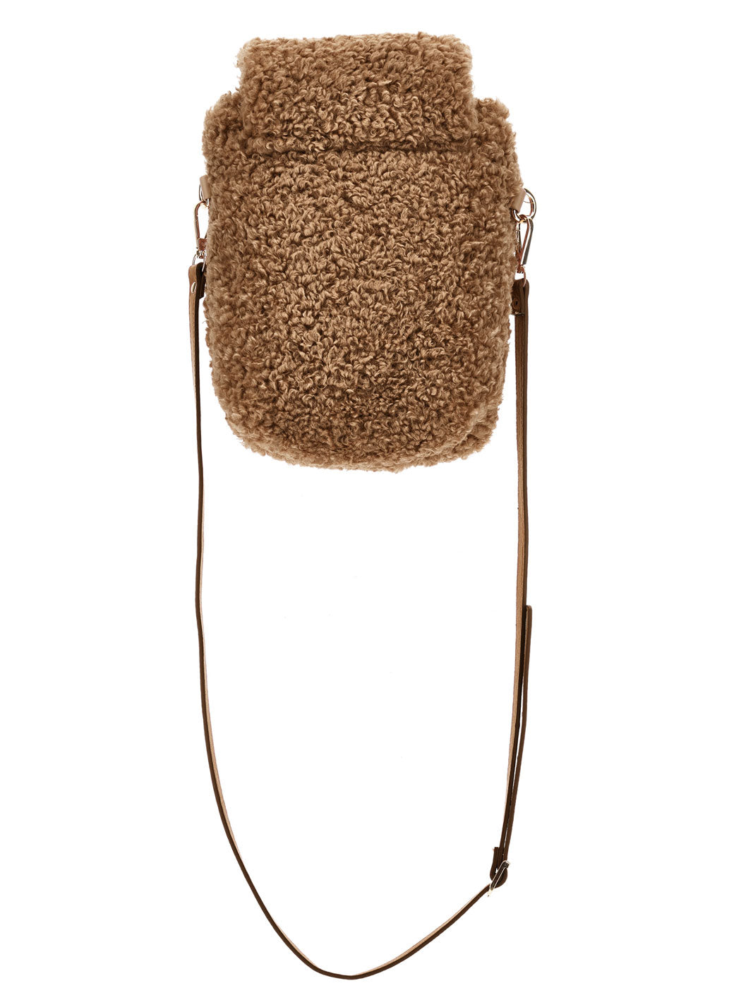 MONNALISA Plush shoulder bag - beige