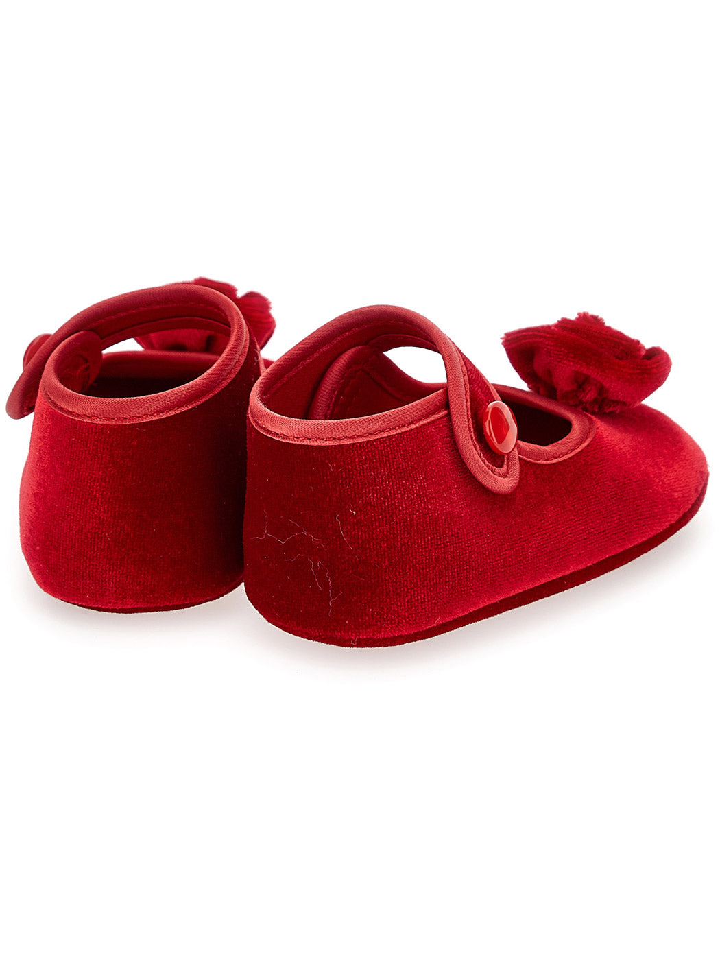 MONNALISA Chenille ballet booties for baby-red