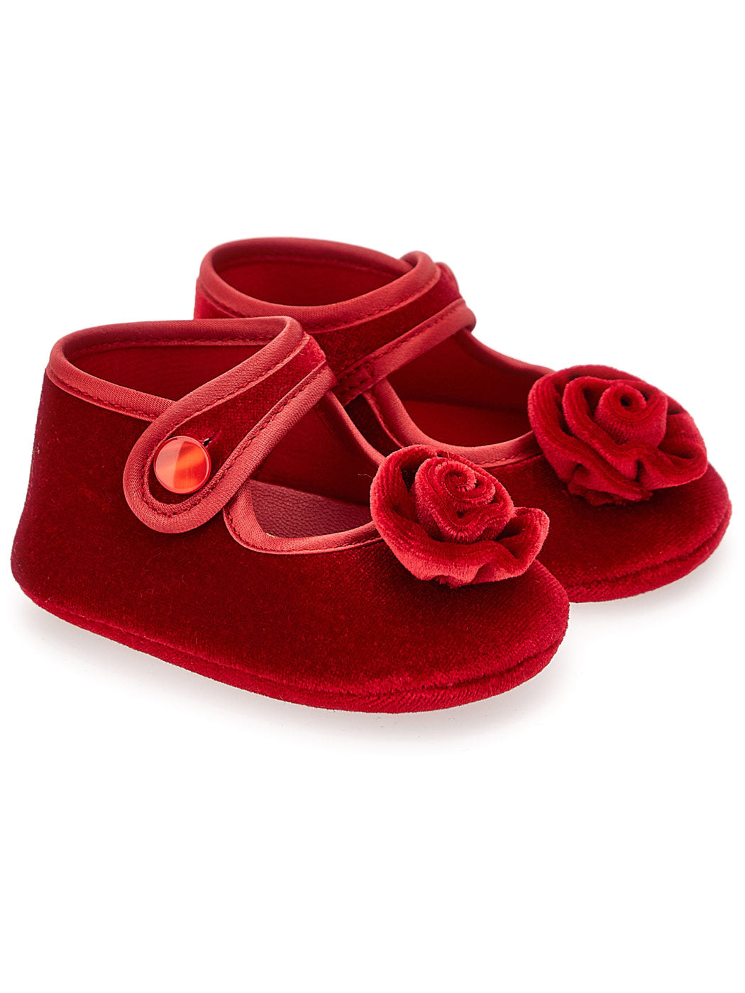 MONNALISA Chenille ballet booties for baby-red