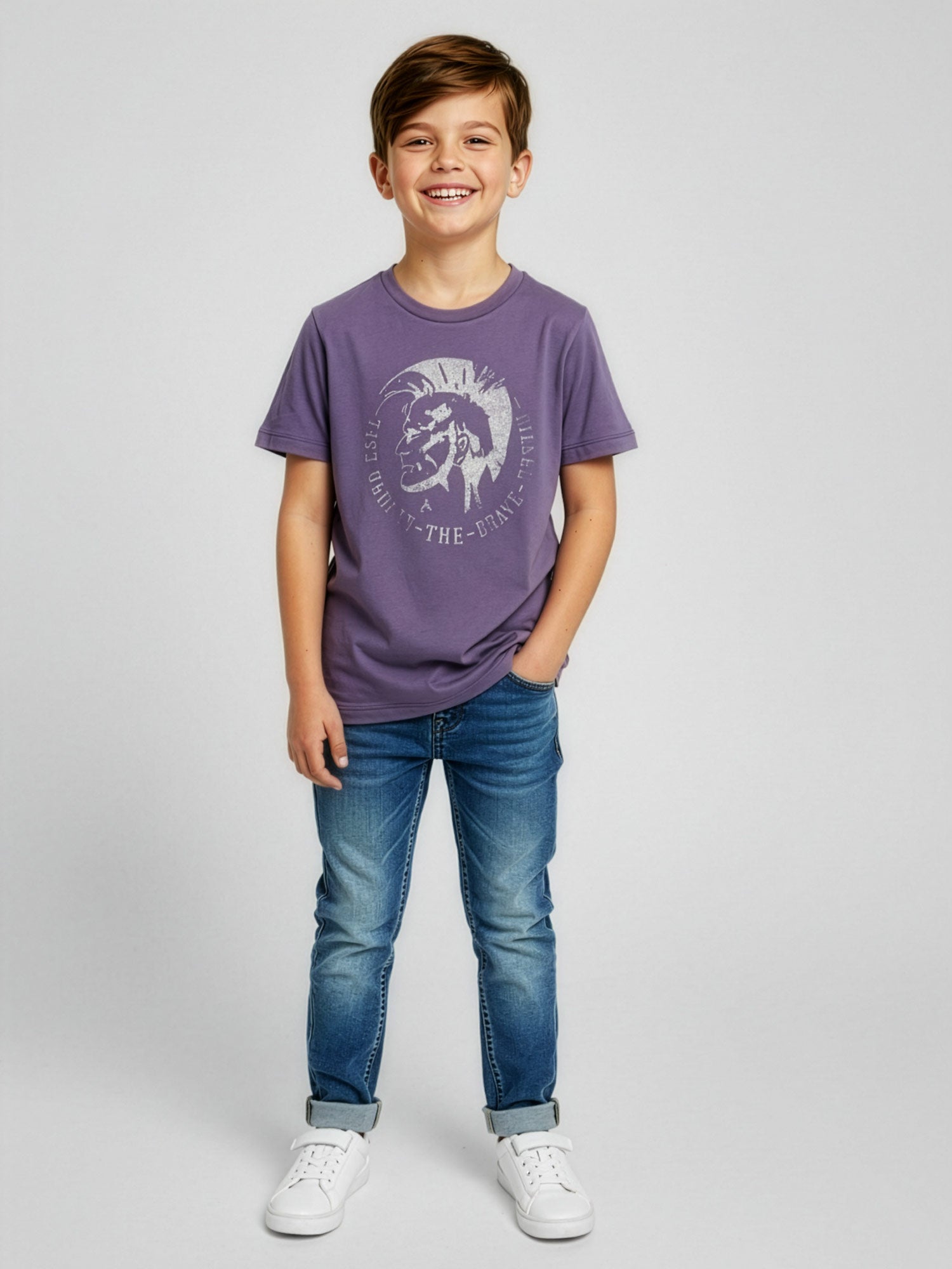 Diesel-Βαμβακερή μπλούζα για αγόρι με τύπωμα-00JB5Q