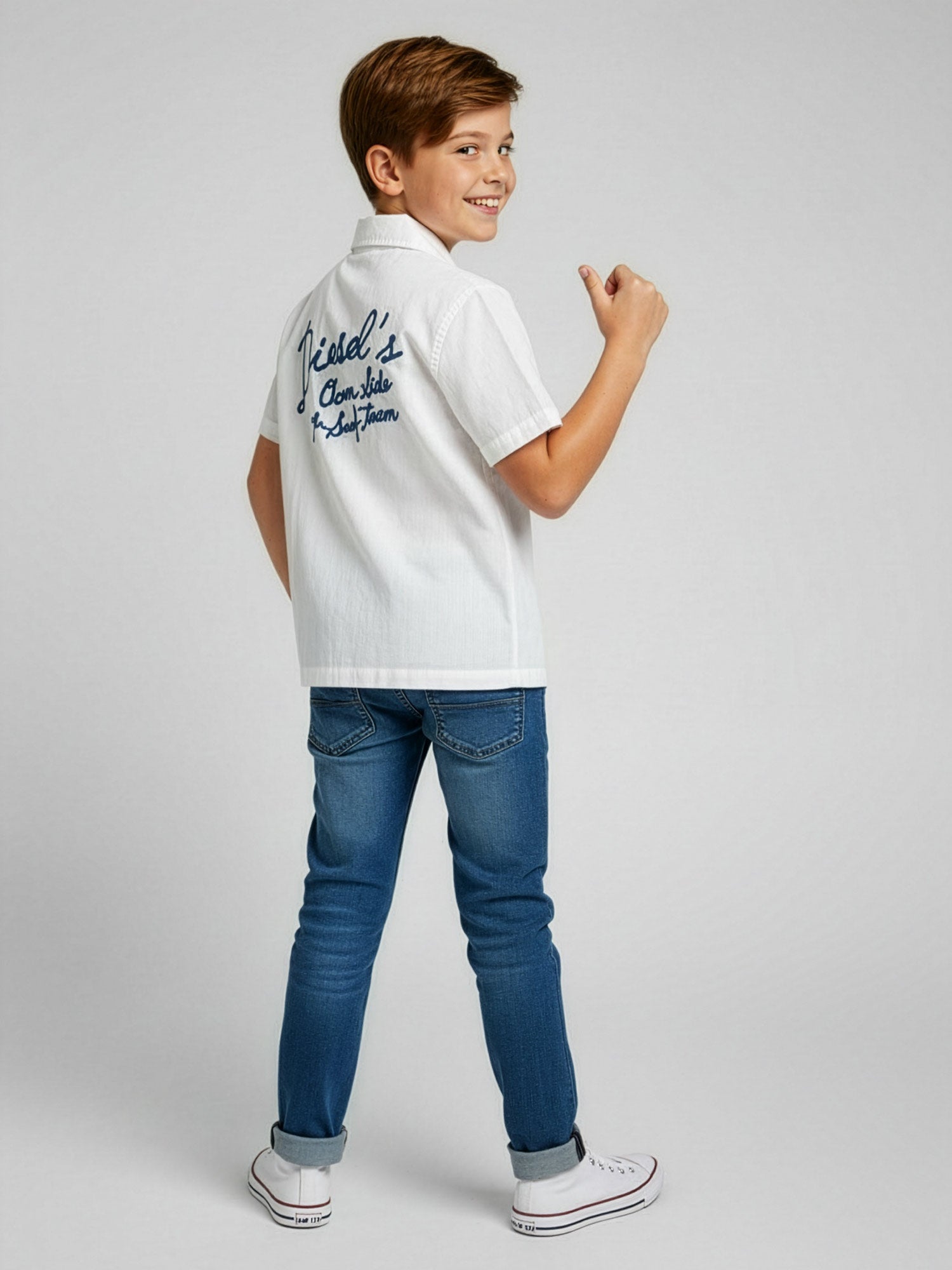 Diesel-Boy's embroidered shirt-00JBS6