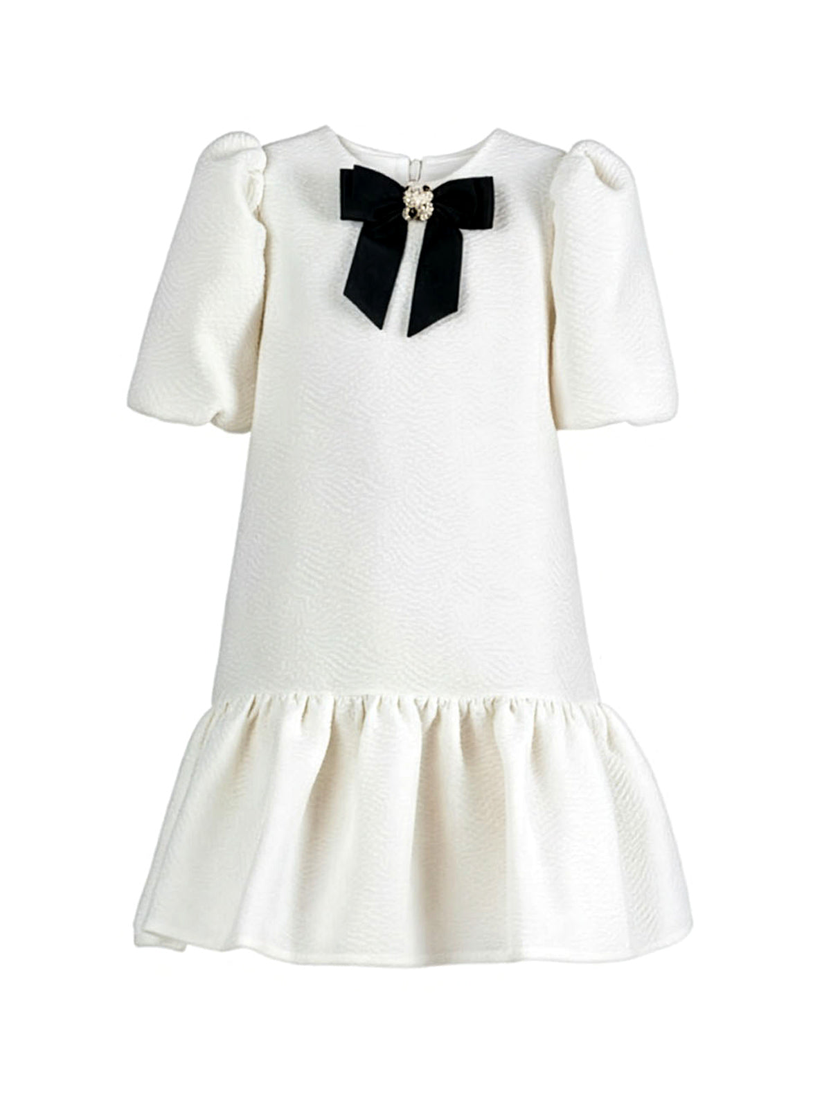 Girls' embossed dress with ruffles - DIOPE