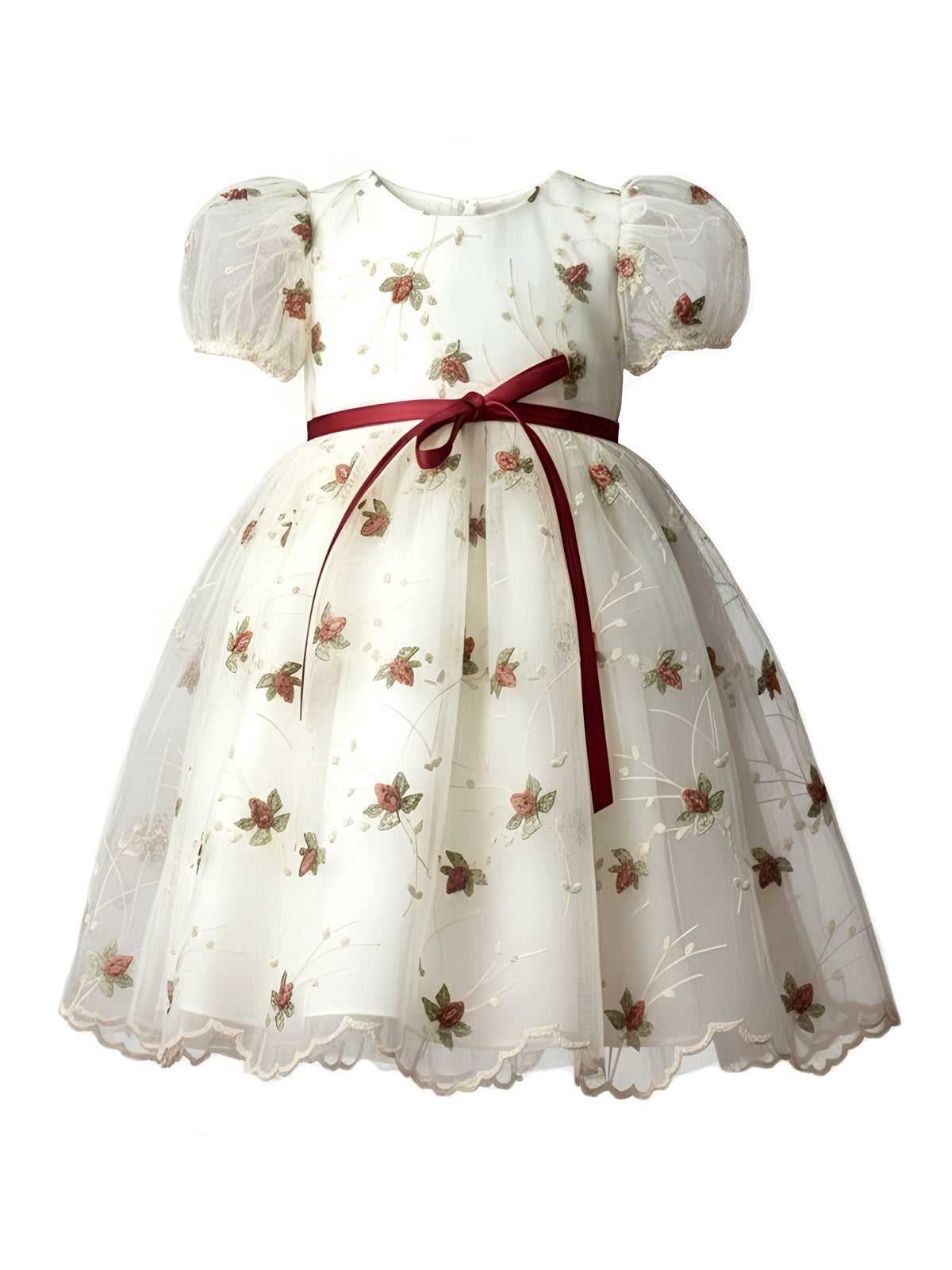 Girl's embroidered tulle dress - LATIA