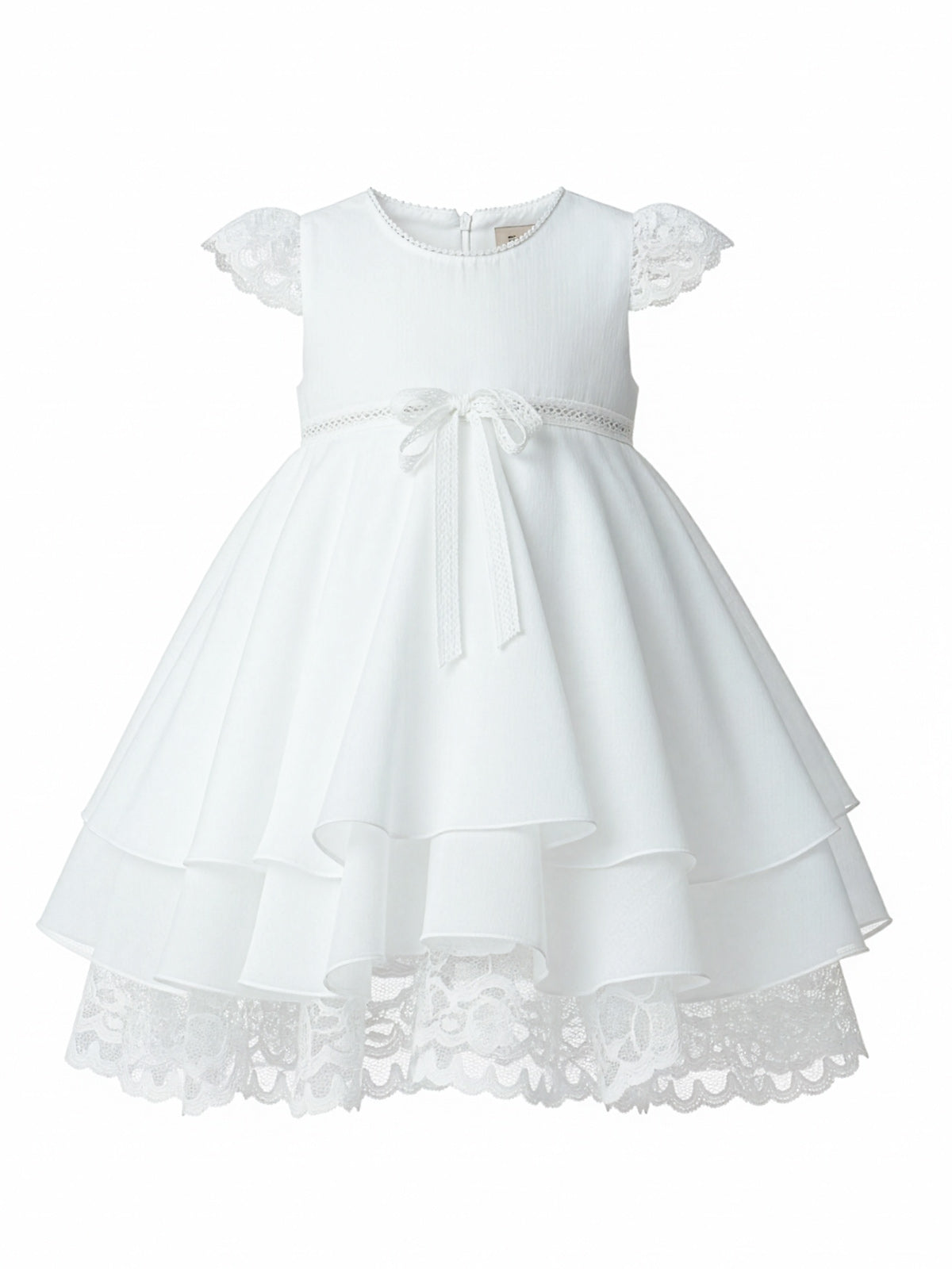 Girl's dress with lace and ruffles-ELISSA