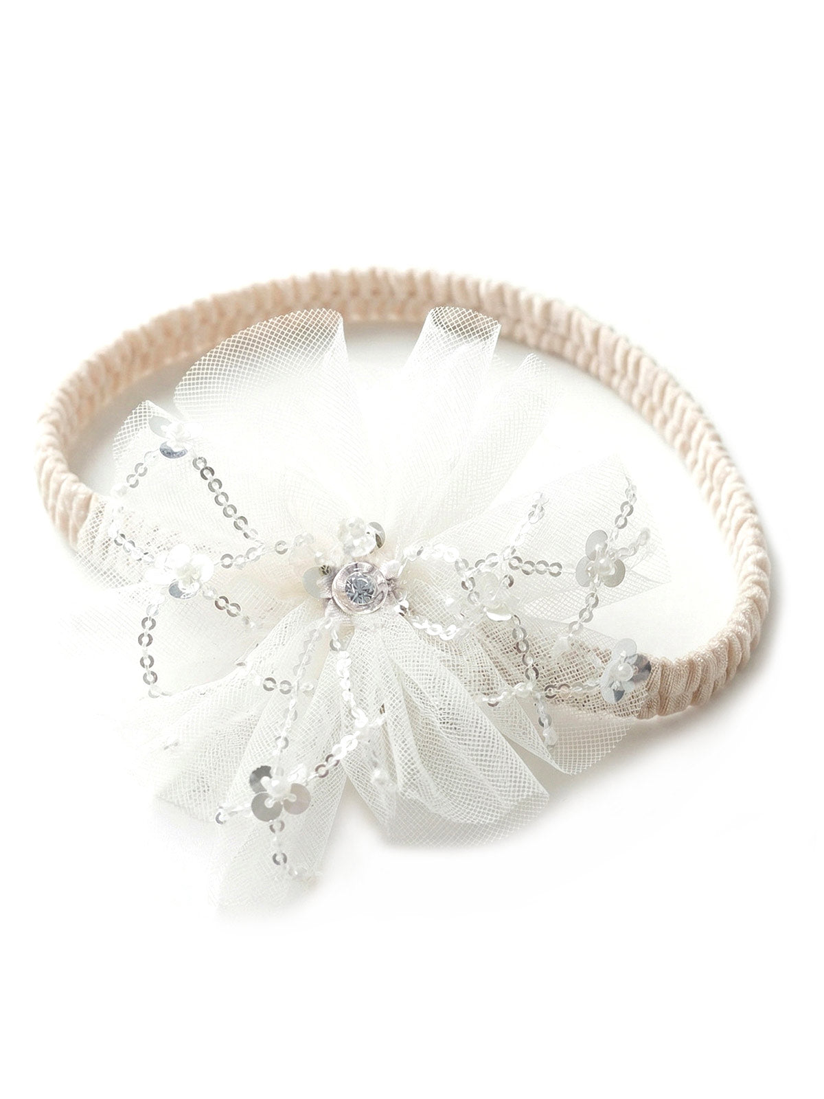 Headband with tulle and sequin - ERIKA