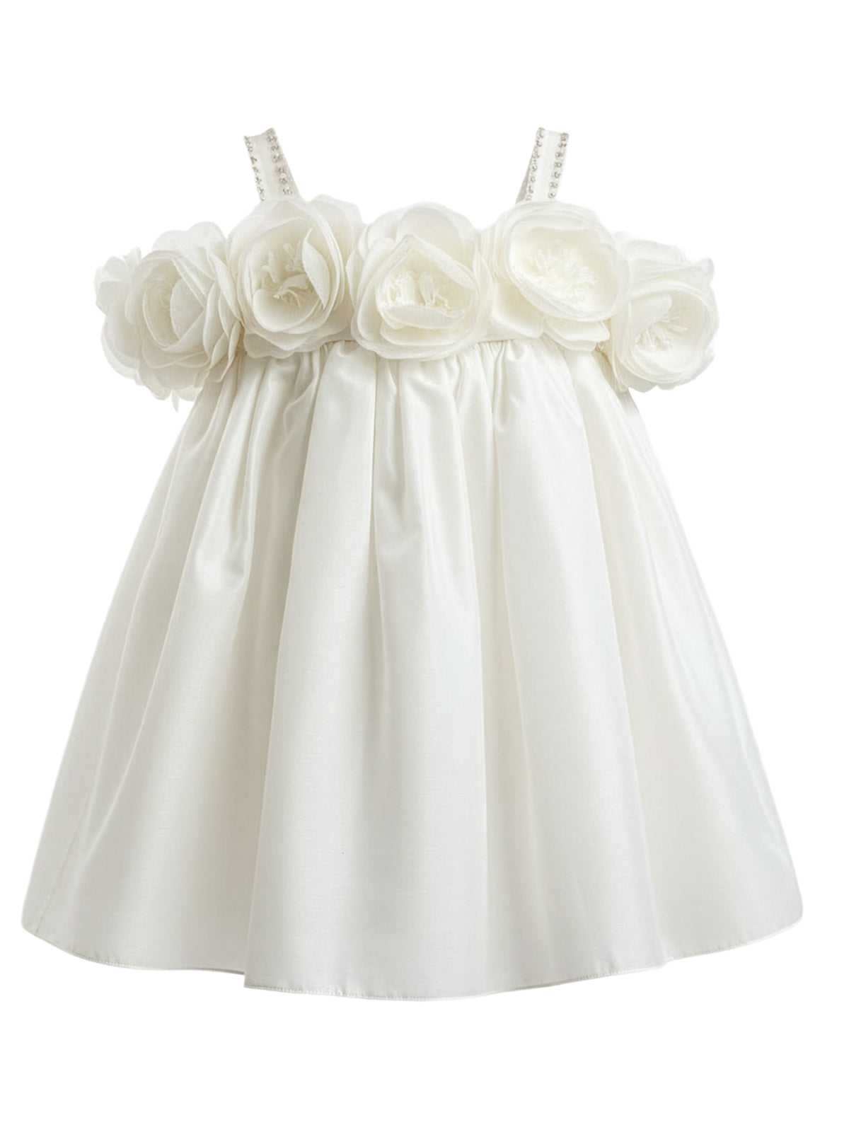 Girl's Silk dress with flowers-HERSILIA