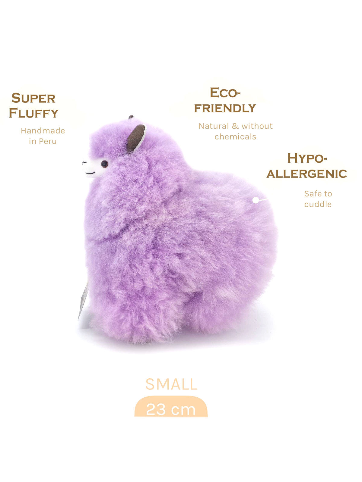 Inkari Alpaca soft toy-Rainbows-VIOLET-Small 23cm