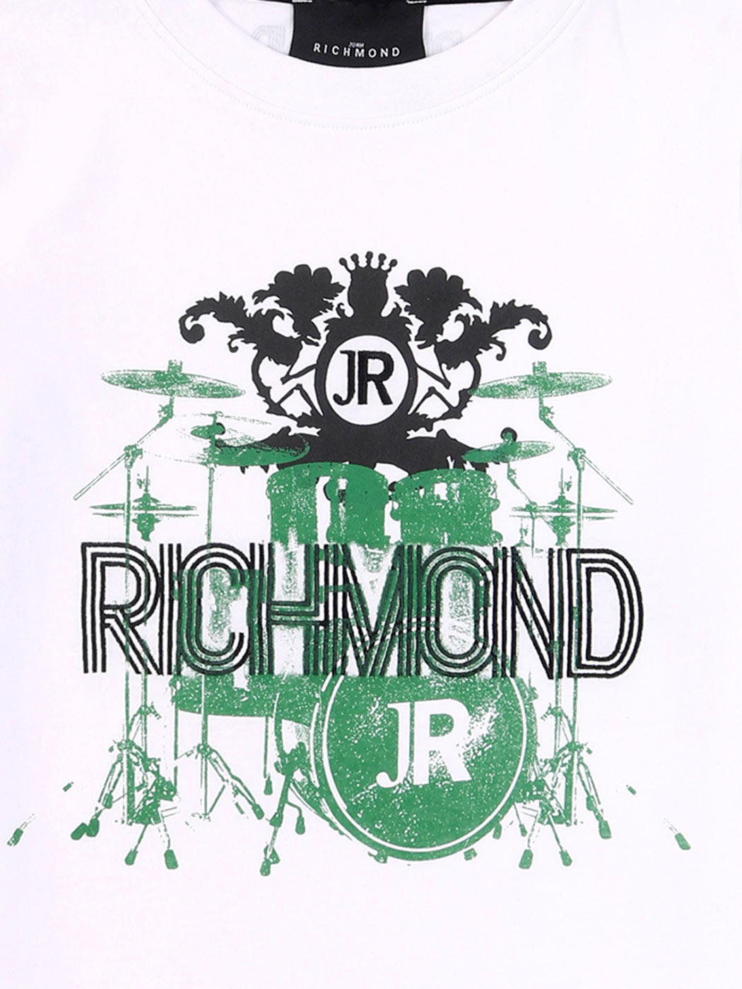 John Richmond Βαμβακερό μπλουζάκι με κέντημα