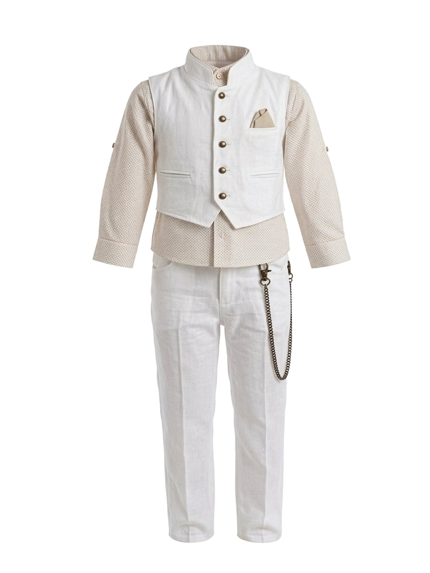 Fashionable Baptism outfit set 6pcs - JUSTIN
