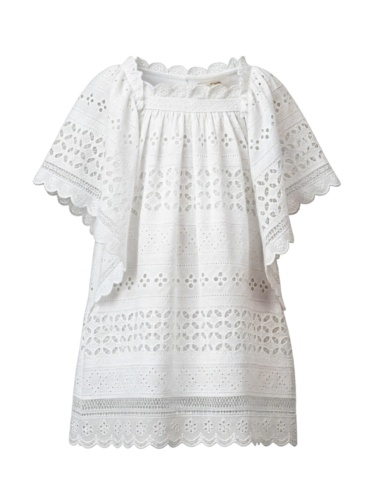 Boho dress with wide-sleeve lace - KALEZIA