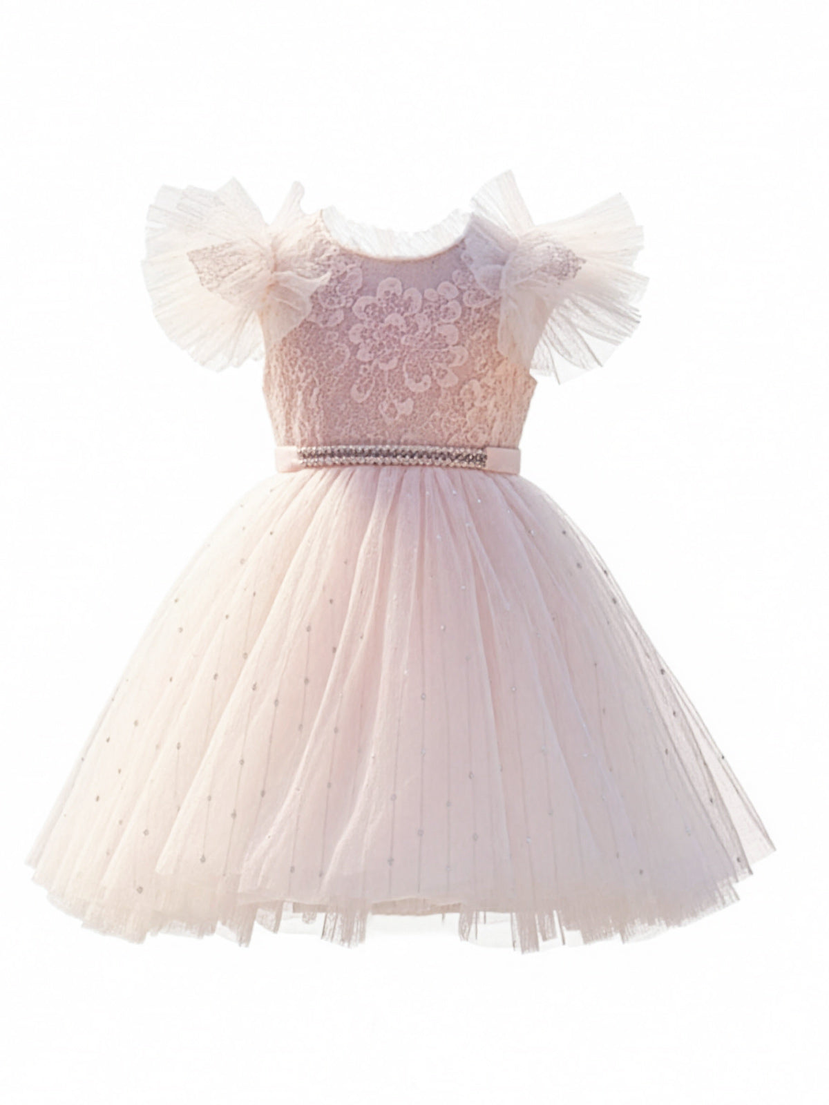 Girl's baptism lace dress-JACQUELIN
