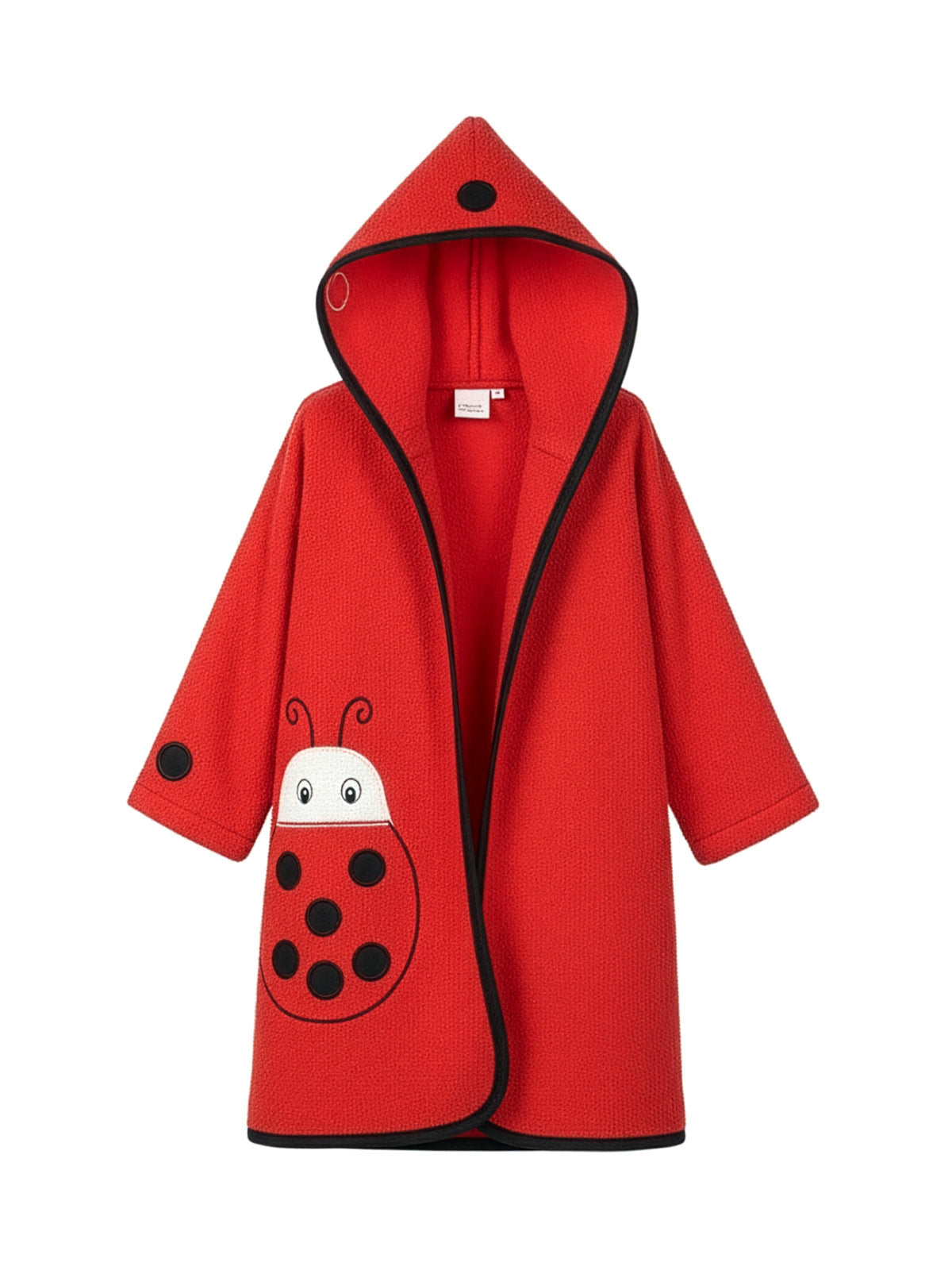 Baby Bathrobe with hood-LADYBUG