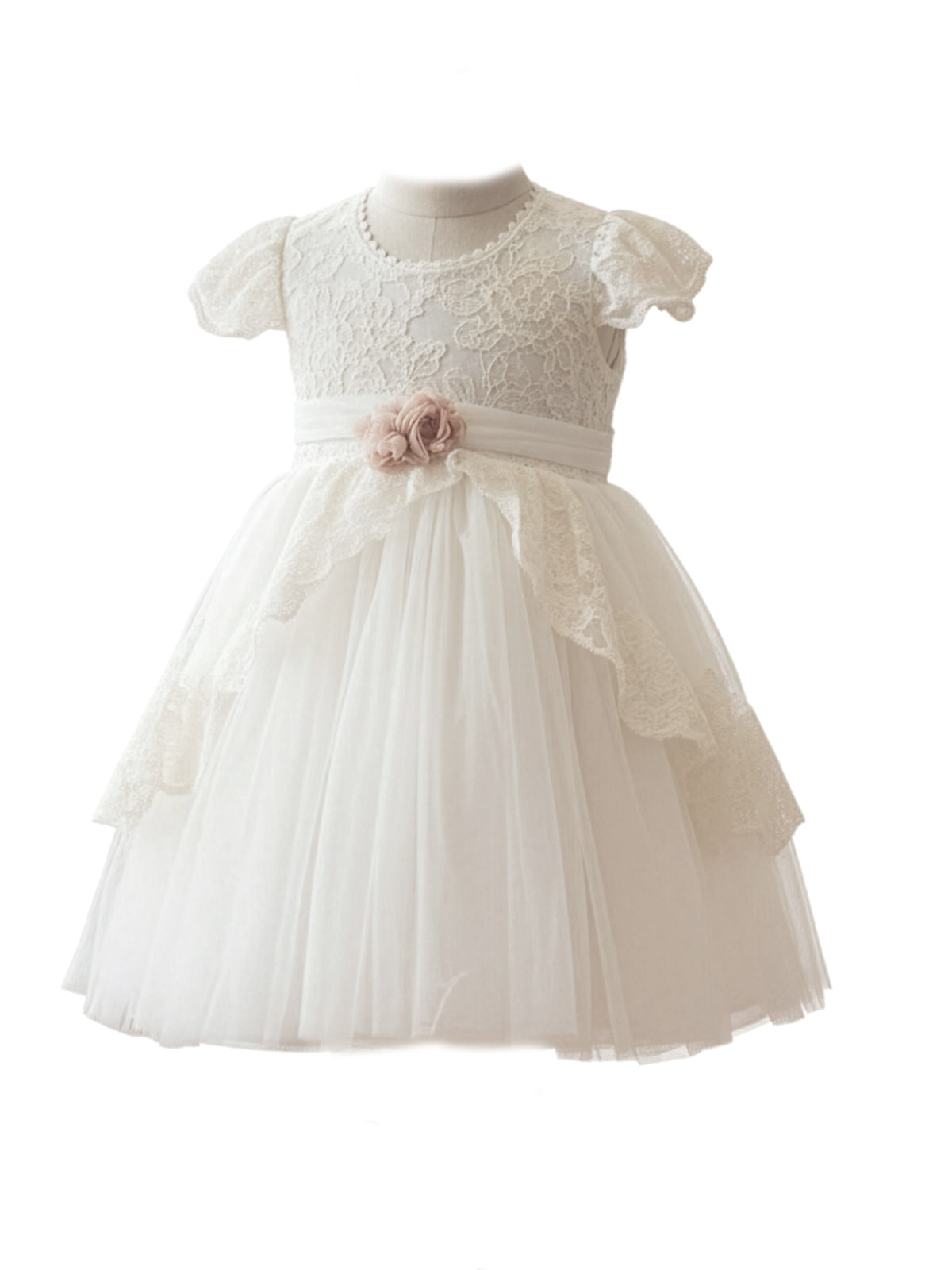 Baptism Girl's lace dress - LADY Ivory
