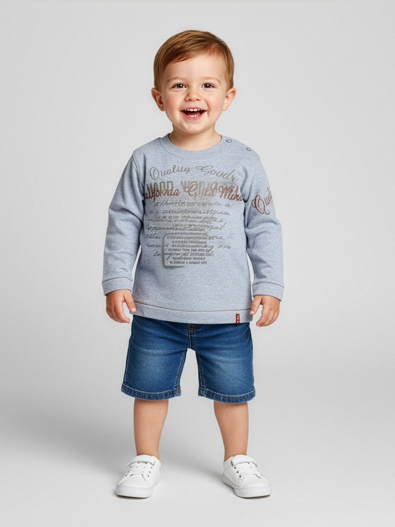 Levi's-Βαμβακερό βρεφικό μπλουζάκι με μακρύ μανίκι-N610034