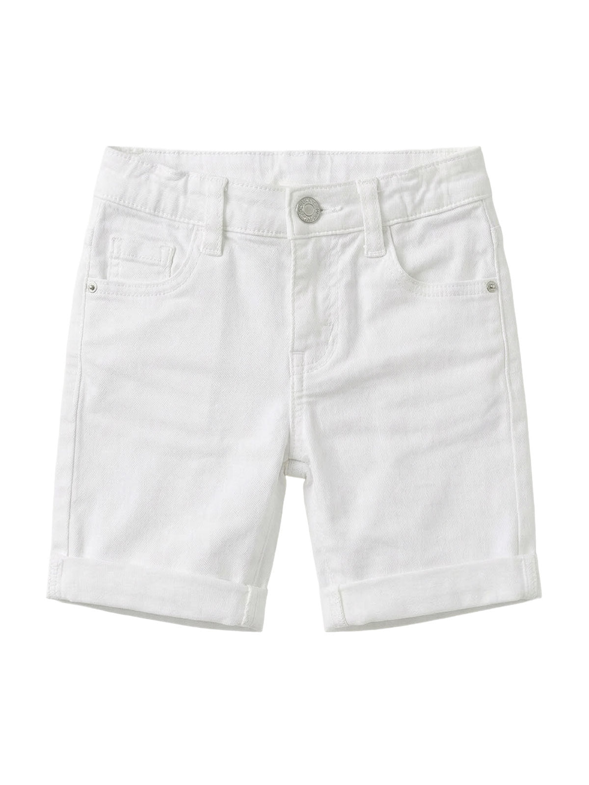 Levi's white cotton shorts for little girl-N126504-01