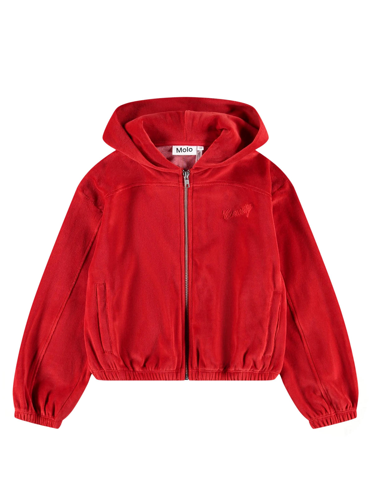 Molo velour red hoodie-MADELEINE-2W26J303