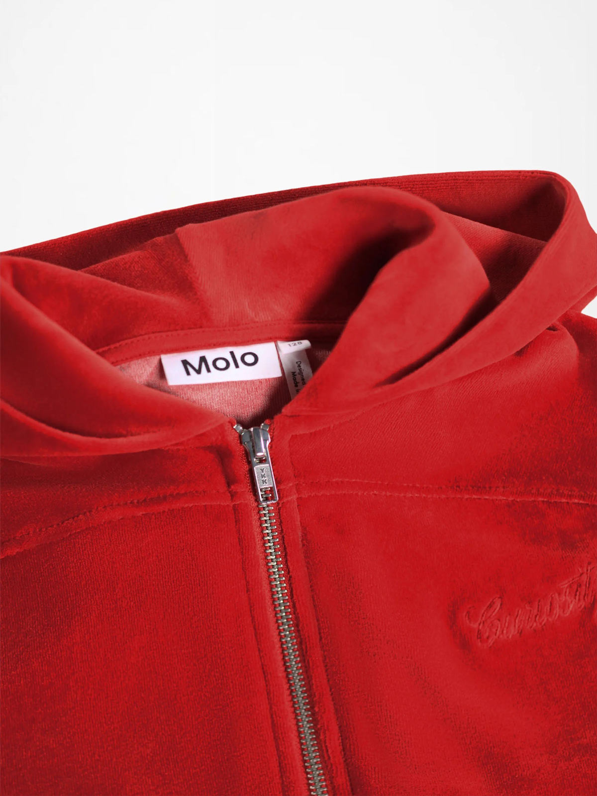 Molo velour red hoodie-MADELEINE-2W26J303