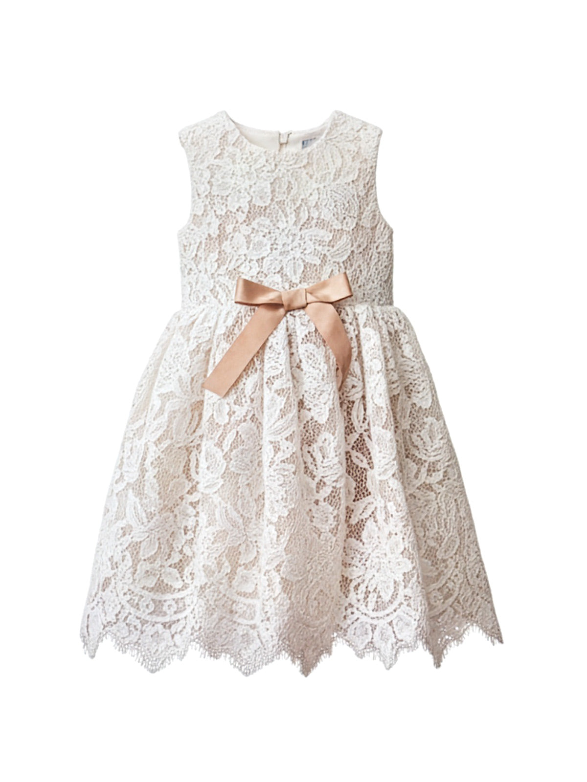 Baptismal Lace dress - MARITINA Beige