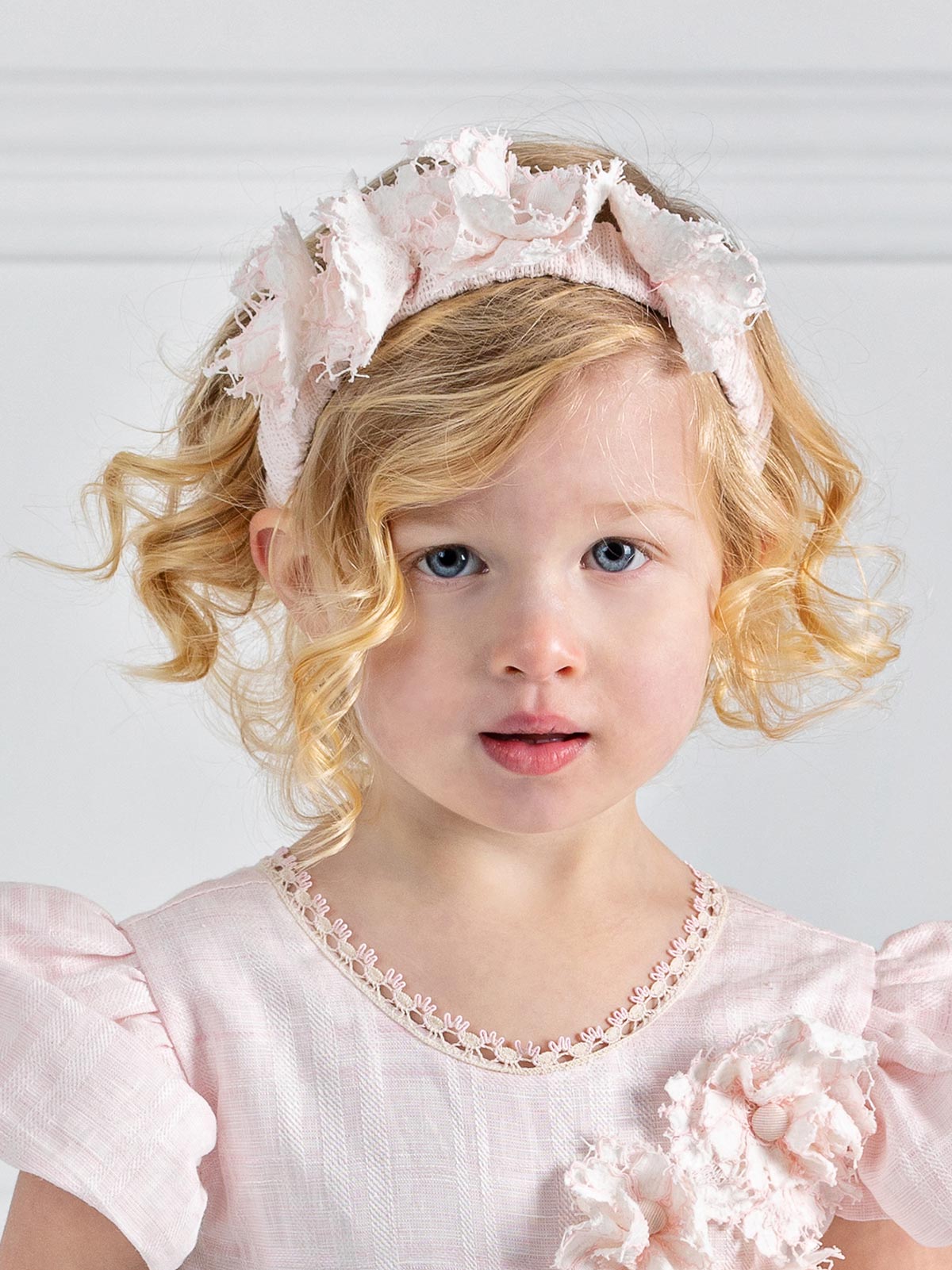 Girl's Headband with lace flowers - MIDJE