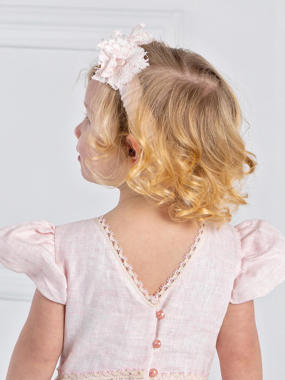 Girl's Headband with lace flowers - MIDJE