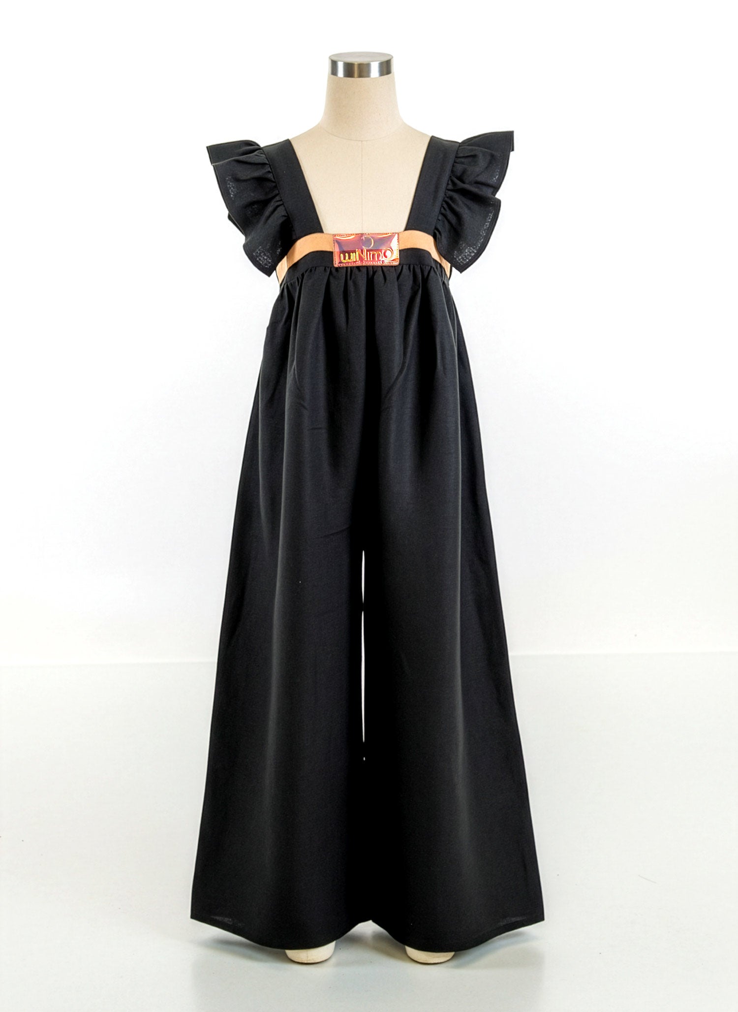 Minimo - Ολόσωμη μαύρη βαμβακερή φόρμα για κορίτσια- MF30020