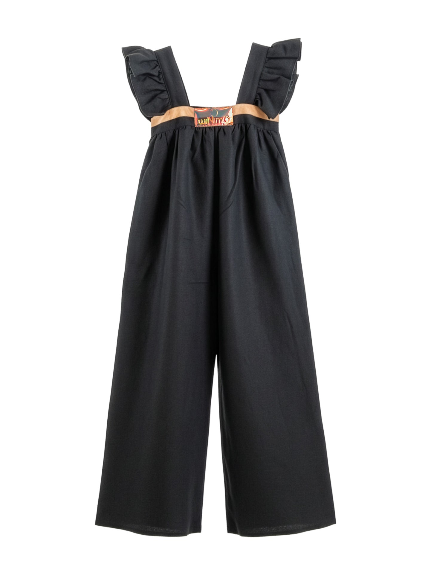 Minimo - Ολόσωμη μαύρη βαμβακερή φόρμα για κορίτσια- MF30020