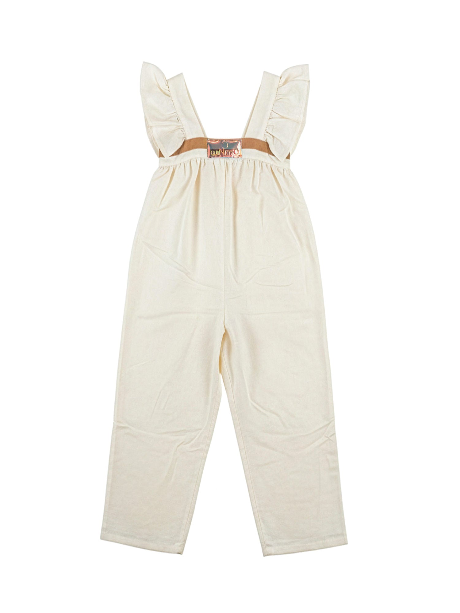 Minimo - Ολόσωμη εκρού βαμβακερή φόρμα για κορίτσια- MF30020