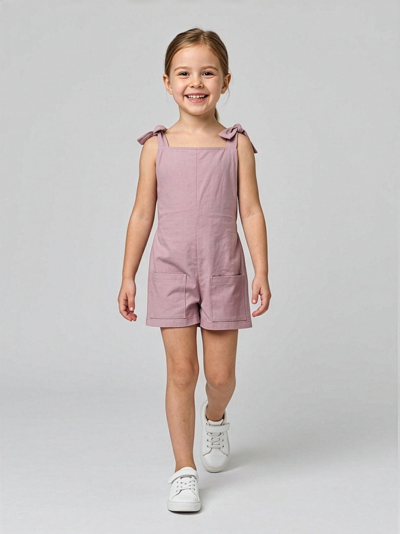 Minimo - Girls jumpsuit-shorts pink-MH30006