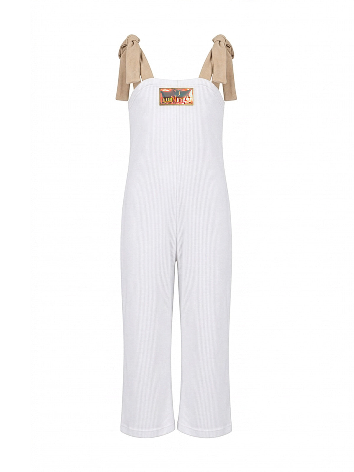 Minimo - Girl's cotton zip cullote white-MD30000A