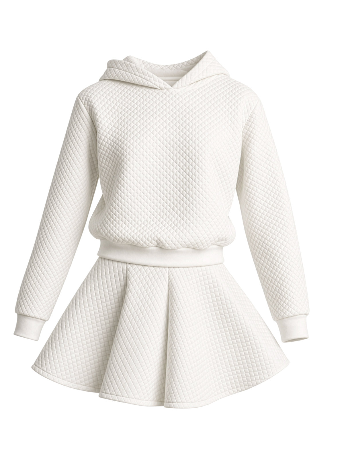 Minimo- Girl's quilted 2pcs set Hoodie and skirt -ME3012S