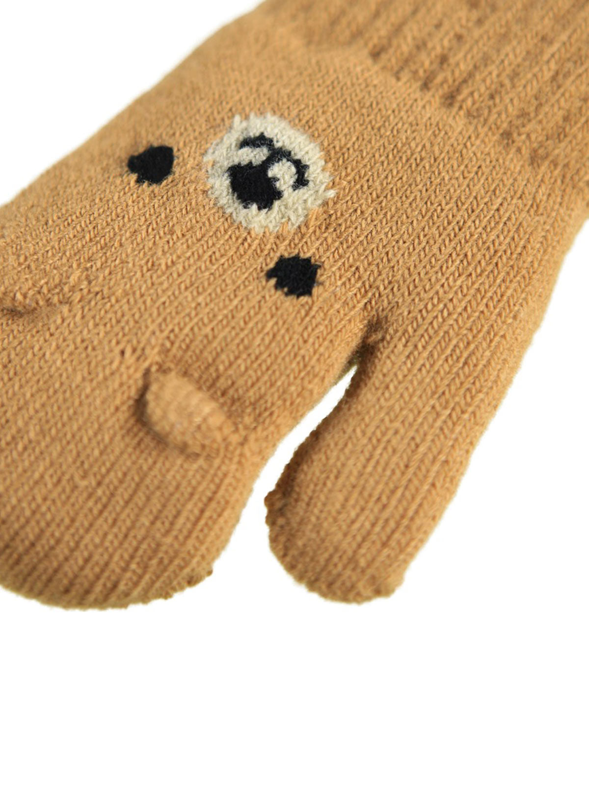 Molo knitted mittens for babies-Pomeranian-Brown