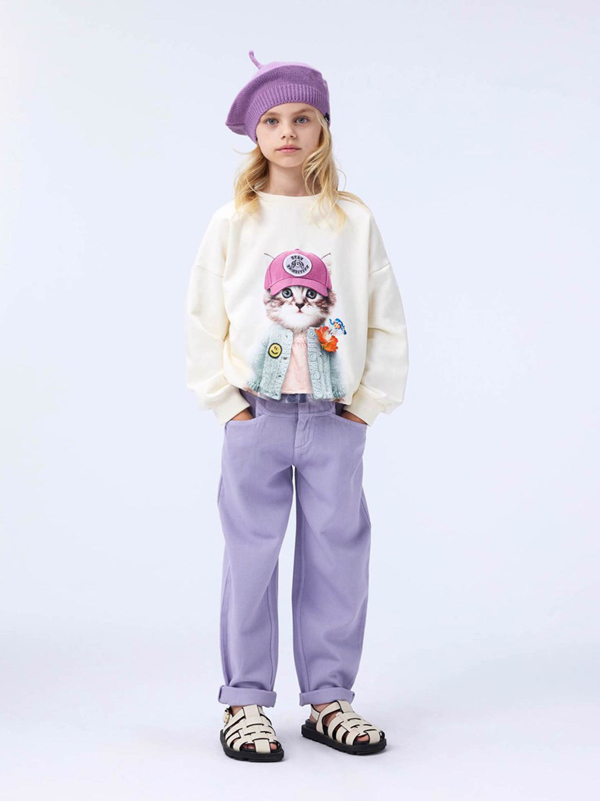 Molo Girl's cotton sweatshirt Maxi-2W25J211