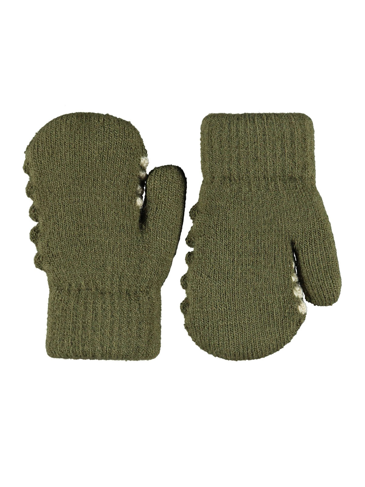 Molo knitted mittens for babies-Dark Green