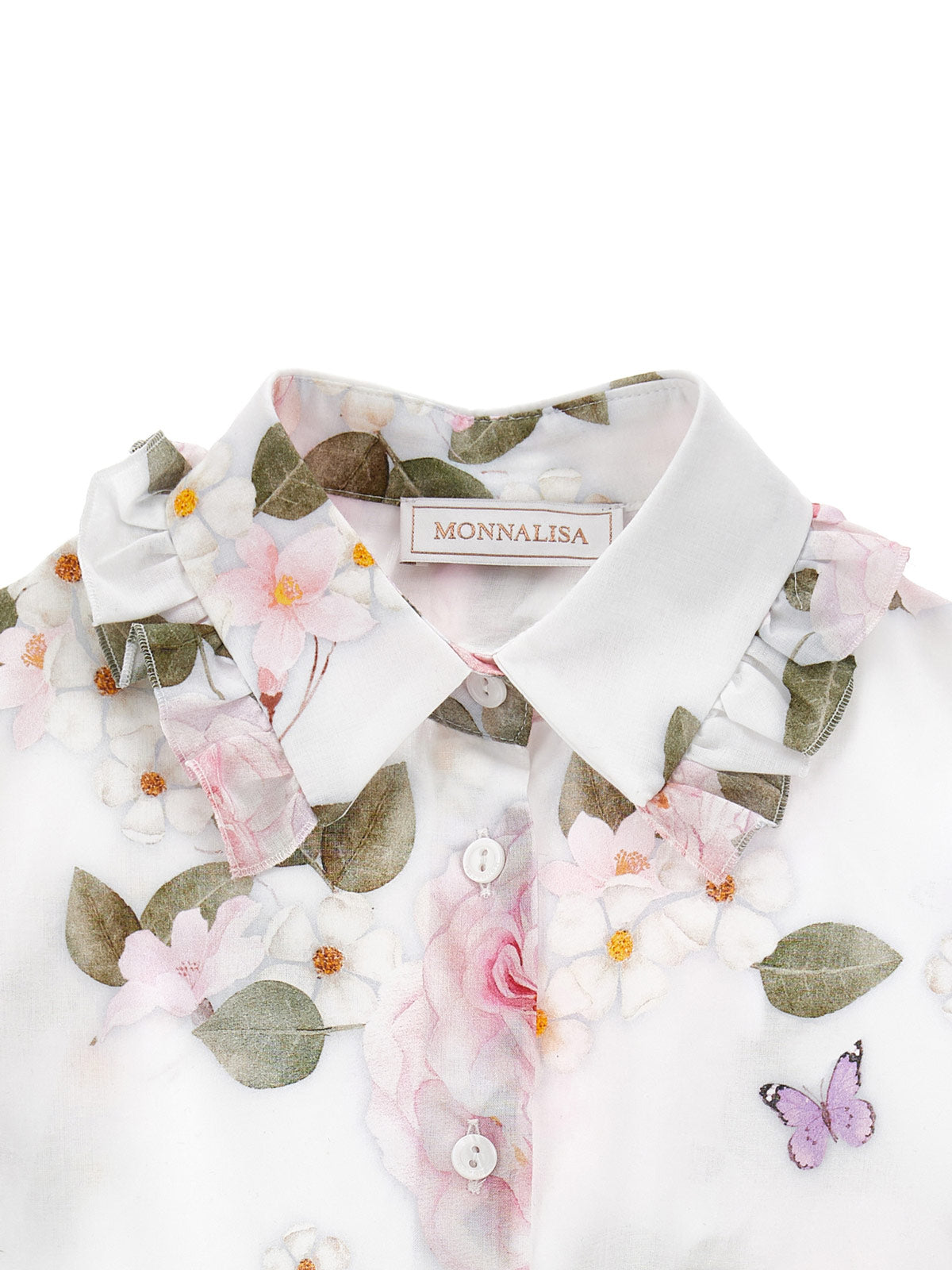 Monnalisa shirt with a bouquet print