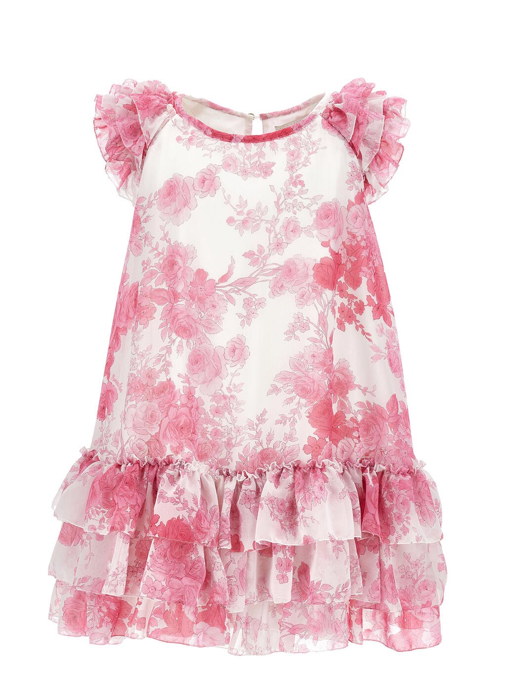 Girls tulle dress with flounces-71C916