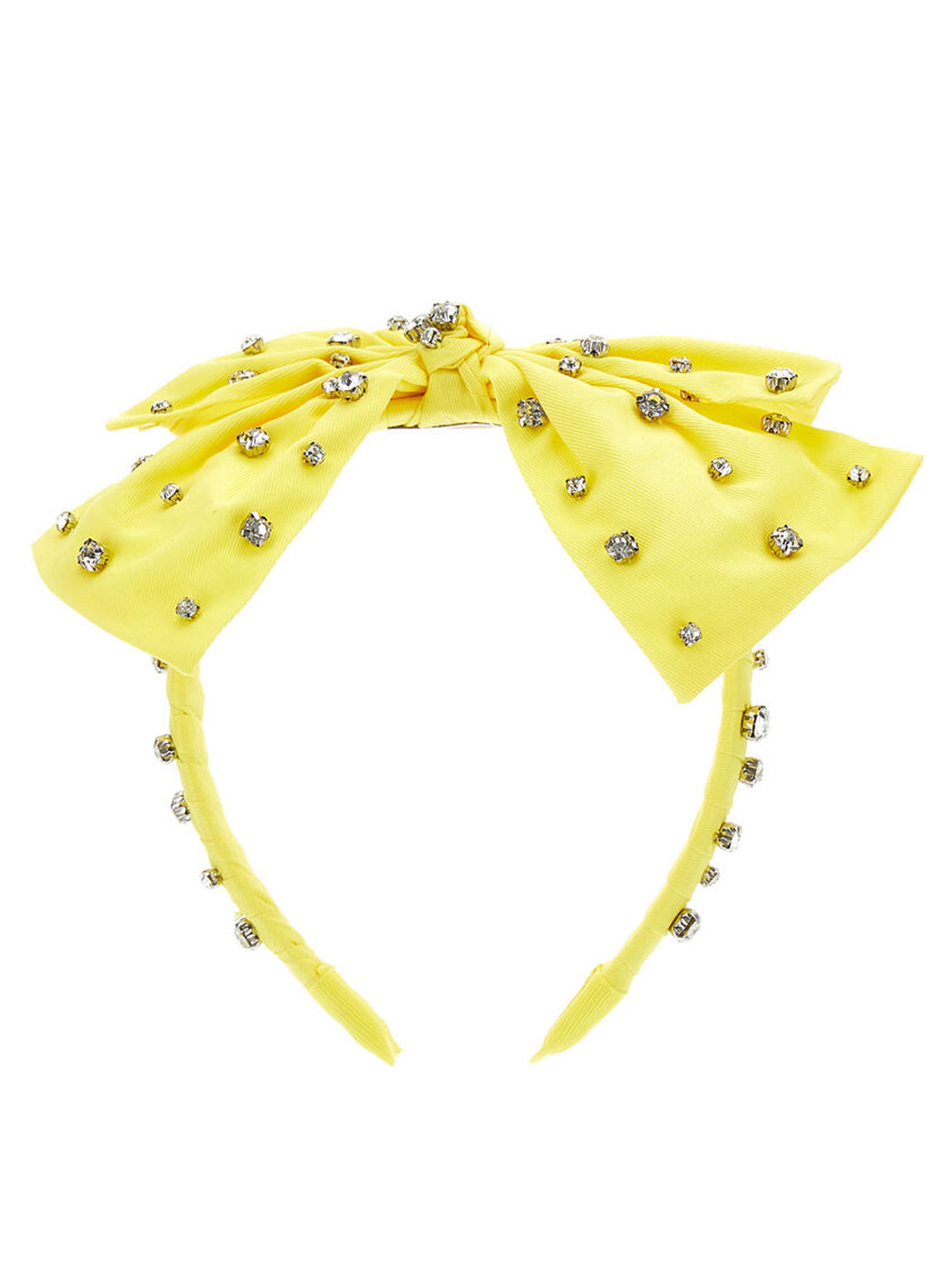 Satin maxi bow headband 17C003-Yellow