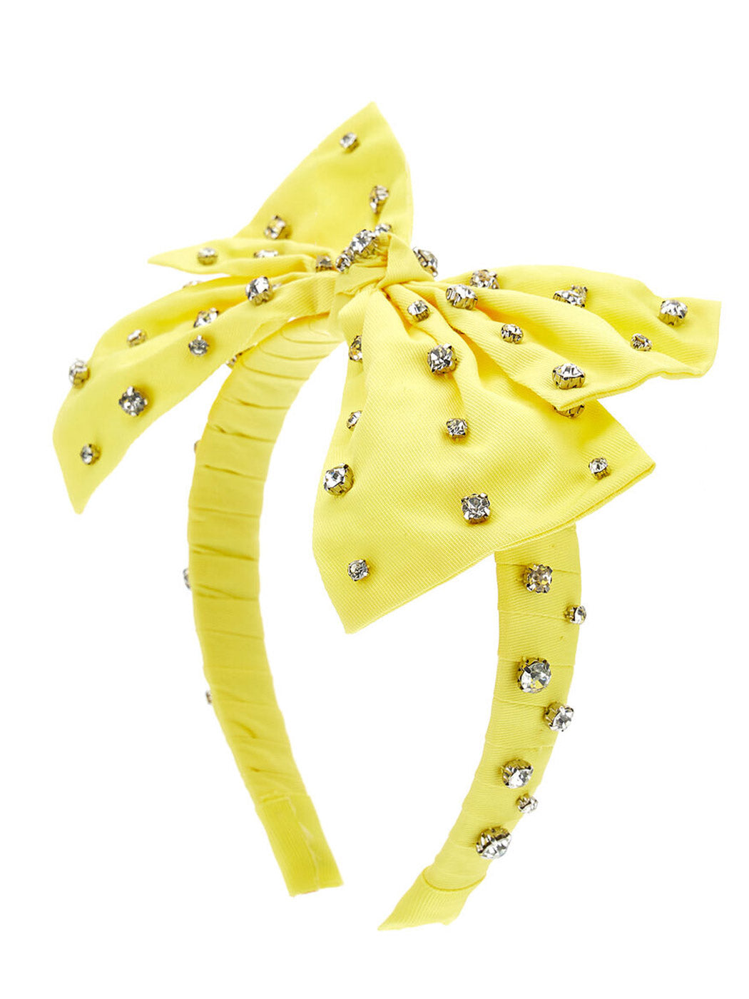 Monnalisa Satin maxi bow headband 17C003-Yellow