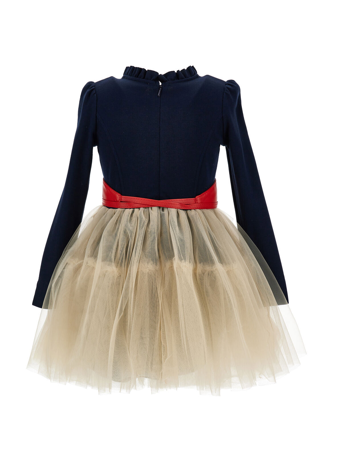 Monnalisa Girl's Minnie tulle dress with bow