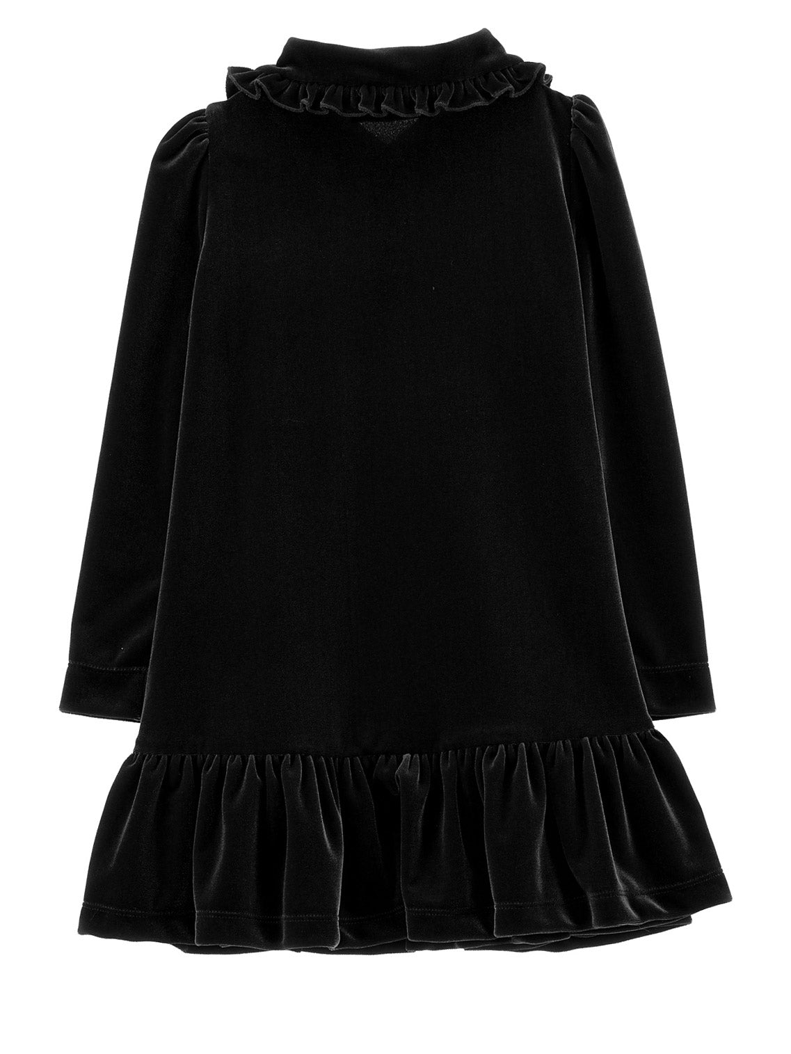 MONNALISA Μαύρο Φόρεμα σενίλ για κορίτσι