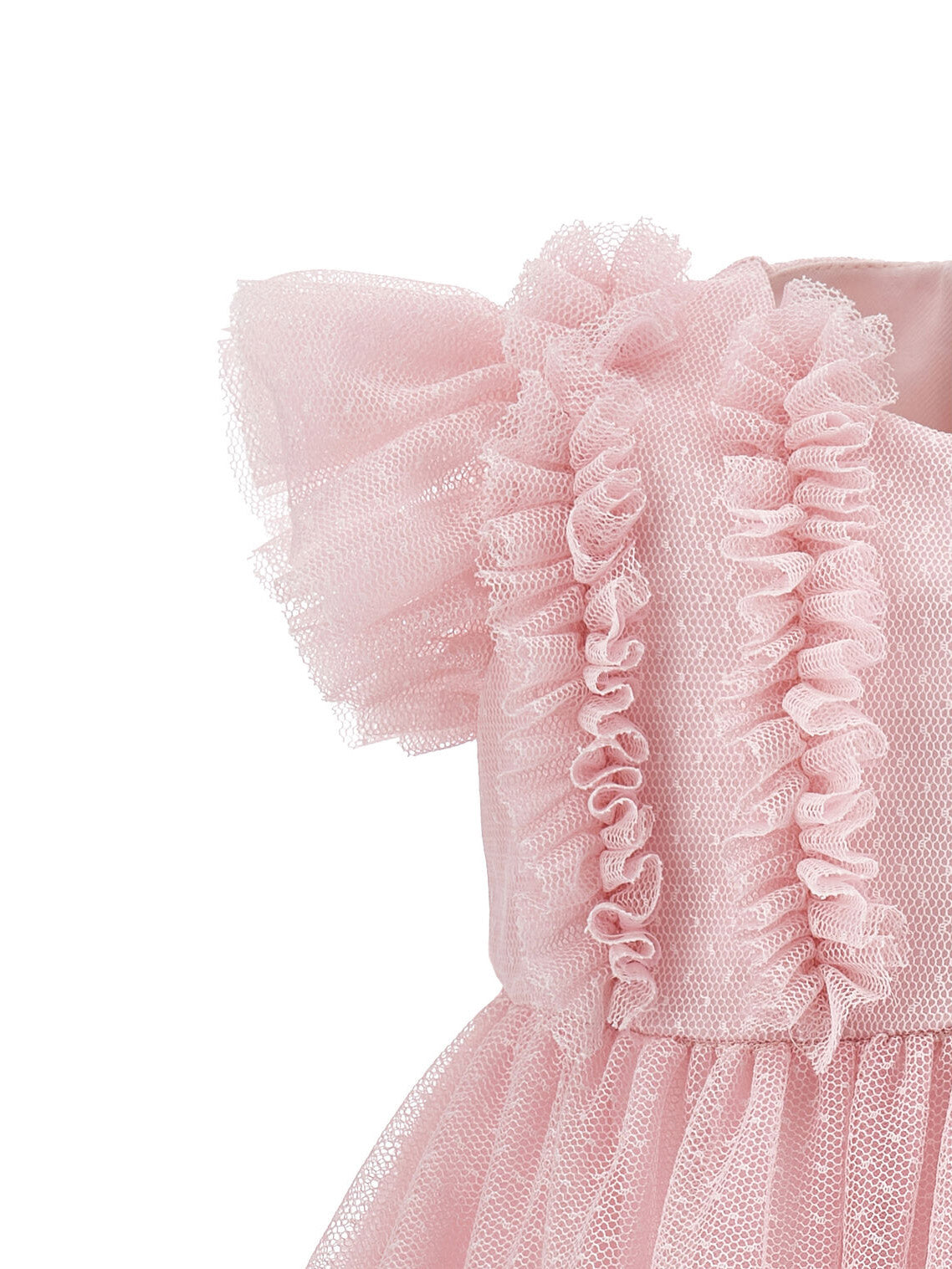 Monnalisa-Ruffled Tulle Dress for baby girls-31F909