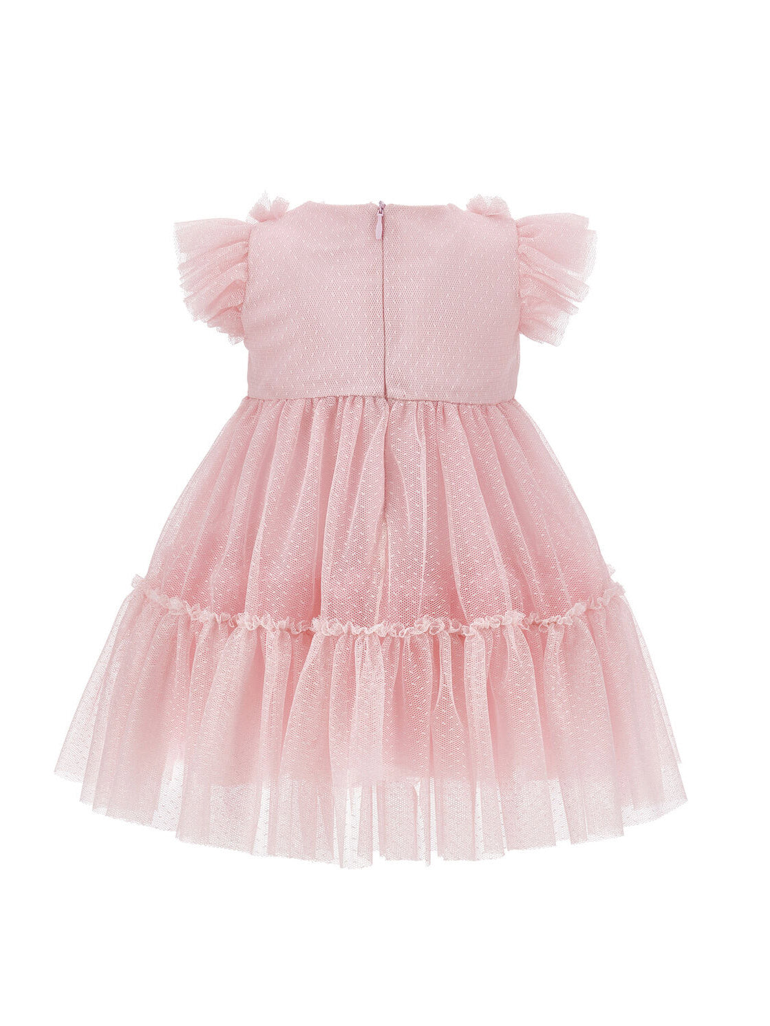 Monnalisa-Ruffled Tulle Dress for baby girls-31F909