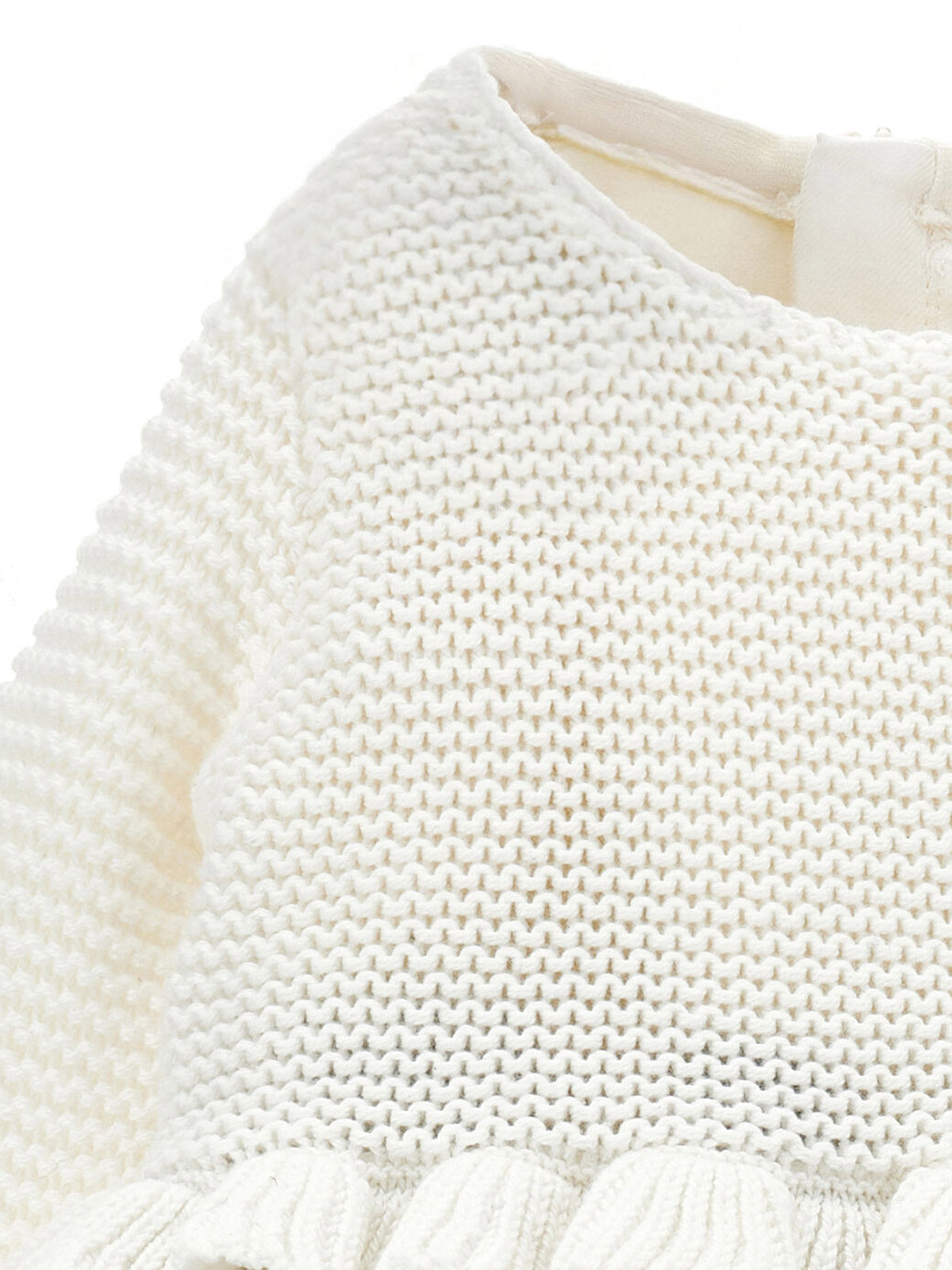 Monnalisa knitted dress with floral design for babies