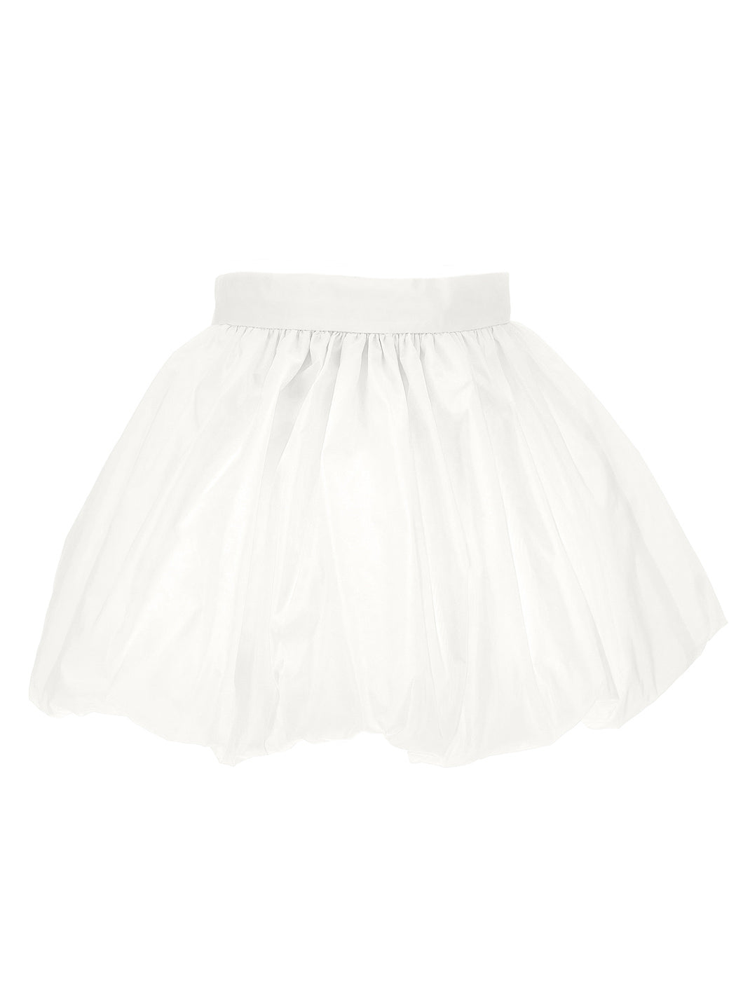 Monnalisa Puffball taffeta skirt-white