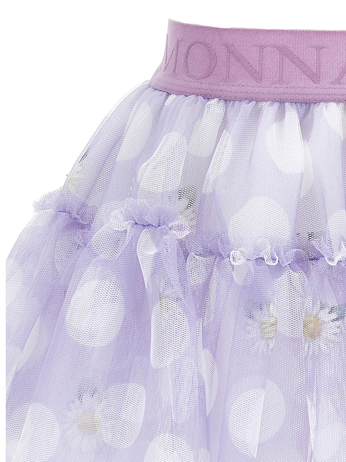 Monnalisa Tulle skirt with polka dots and daisies