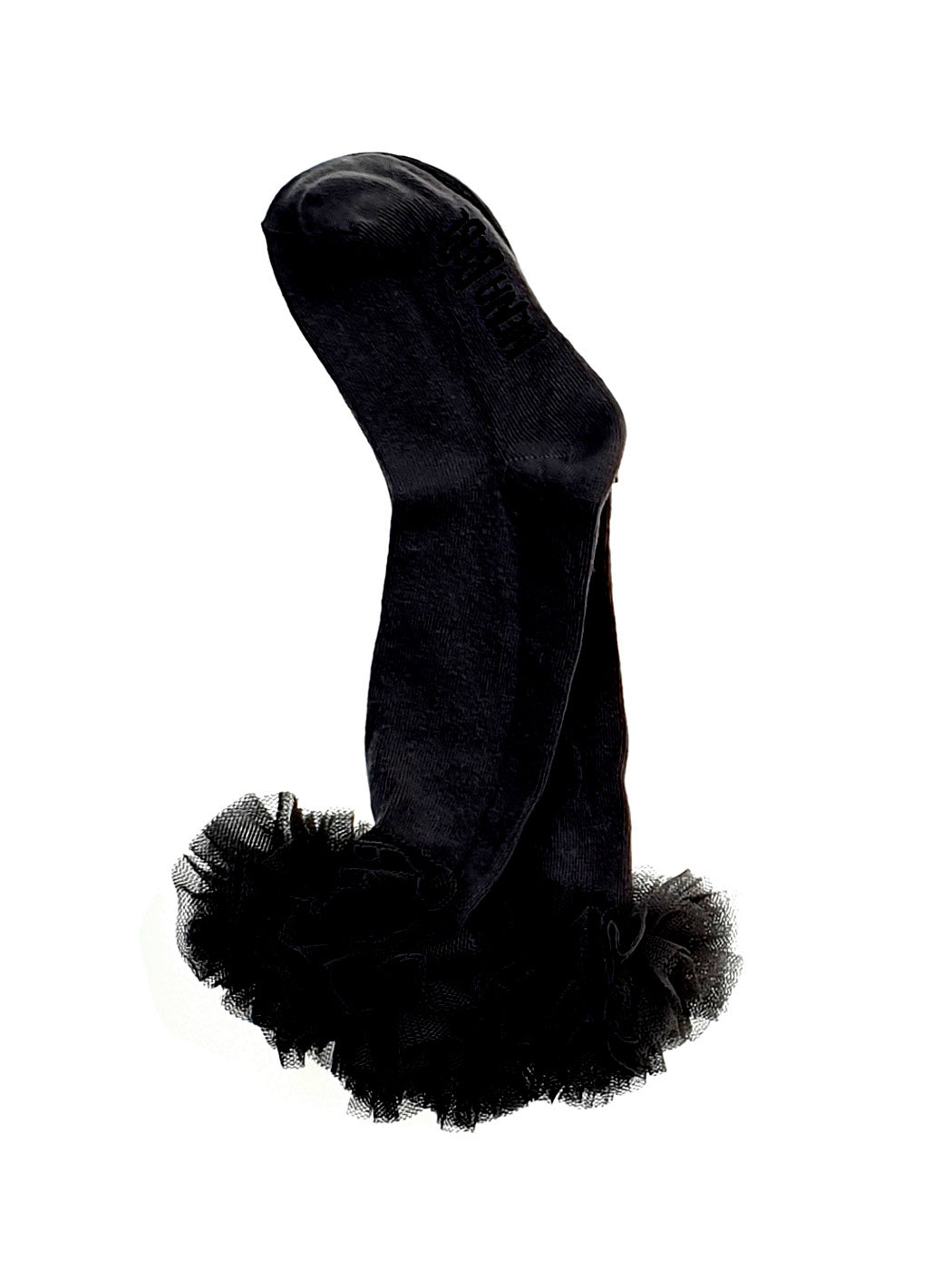 NENA BEBE knee-high sock with tulle ruffle-5044 Black