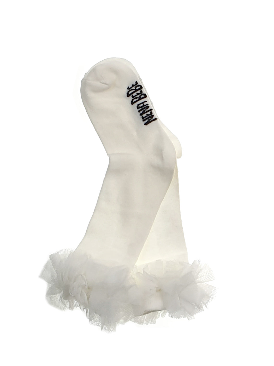 NENA BEBE knee-high sock with tulle ruffle-22N10 white