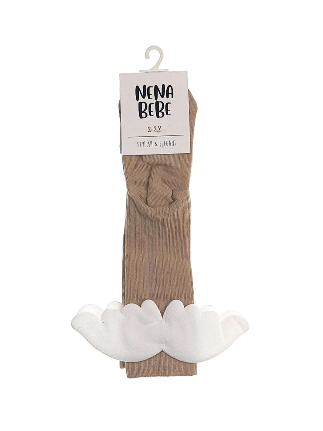 NENA BEBE Girl's Knee-high socks with wings-5008 beige